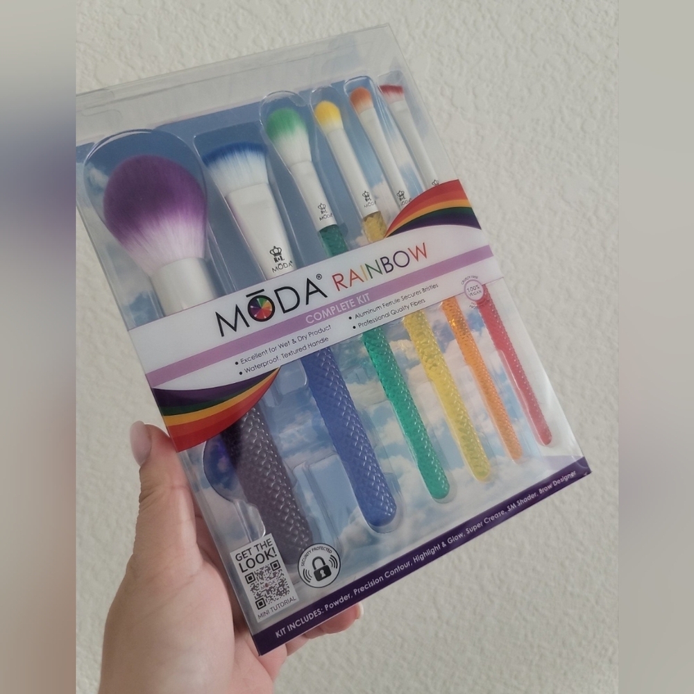 MODA Rainbow makeup brush set